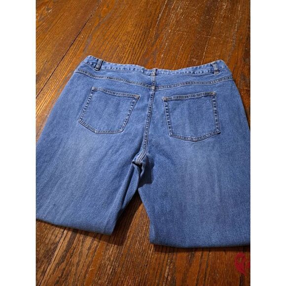 18S Route 66 Relaxed Fit High Rise Waist Denim Blue Jeans - Picture 4 of 4